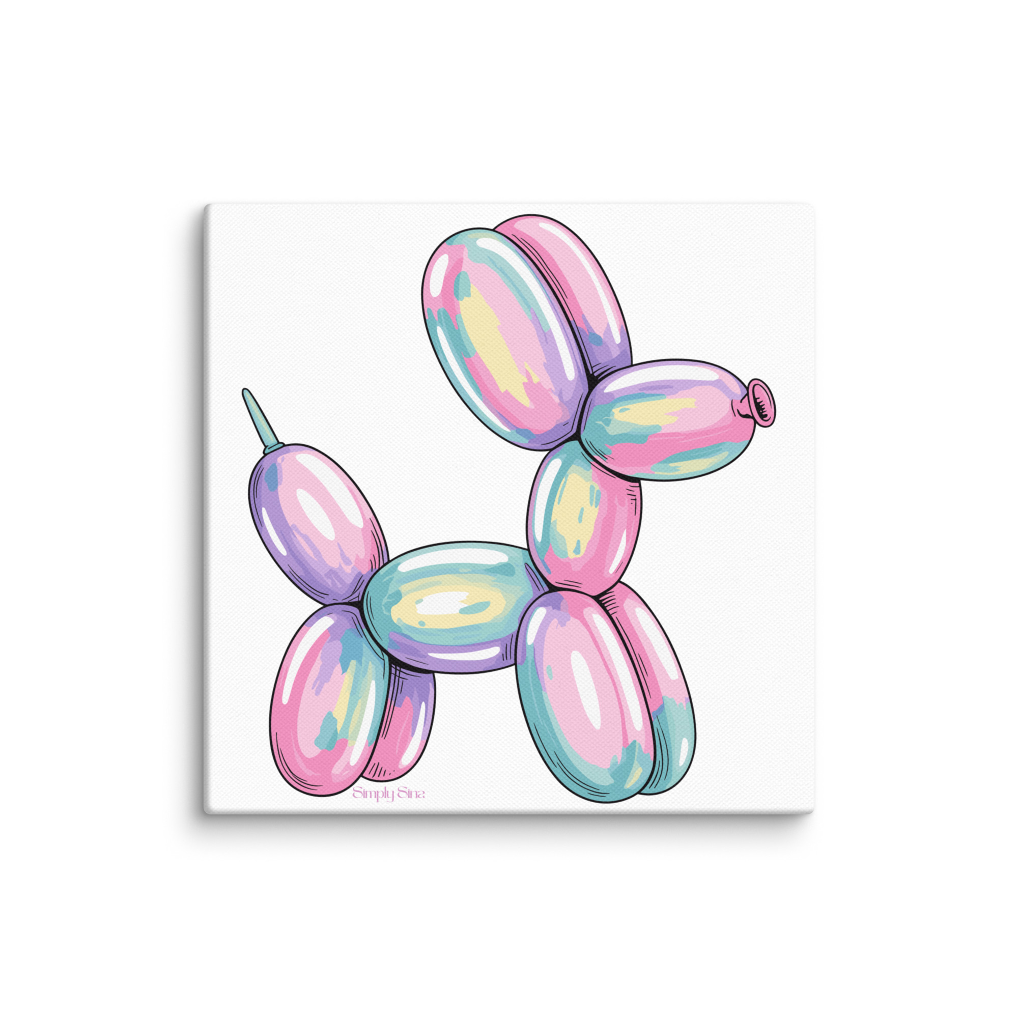 Pop of Joy – Balloon Dog Canvas by Simply Sina