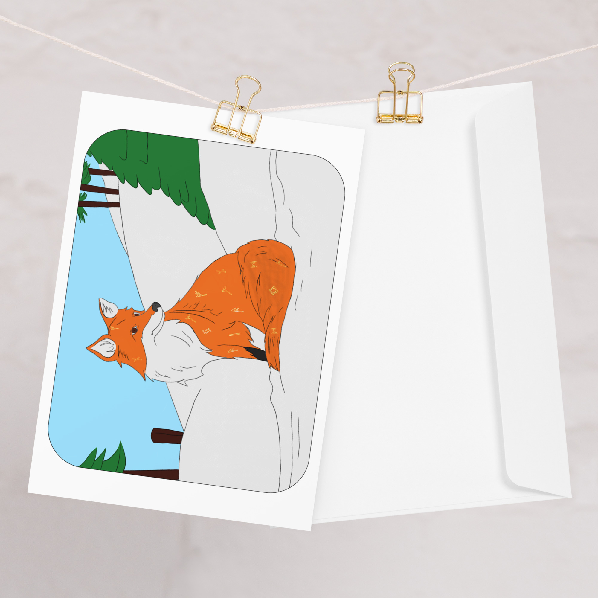 Greeting card Stay Foxy by Cotton Allie Designs @ Simply Sina - Image 3