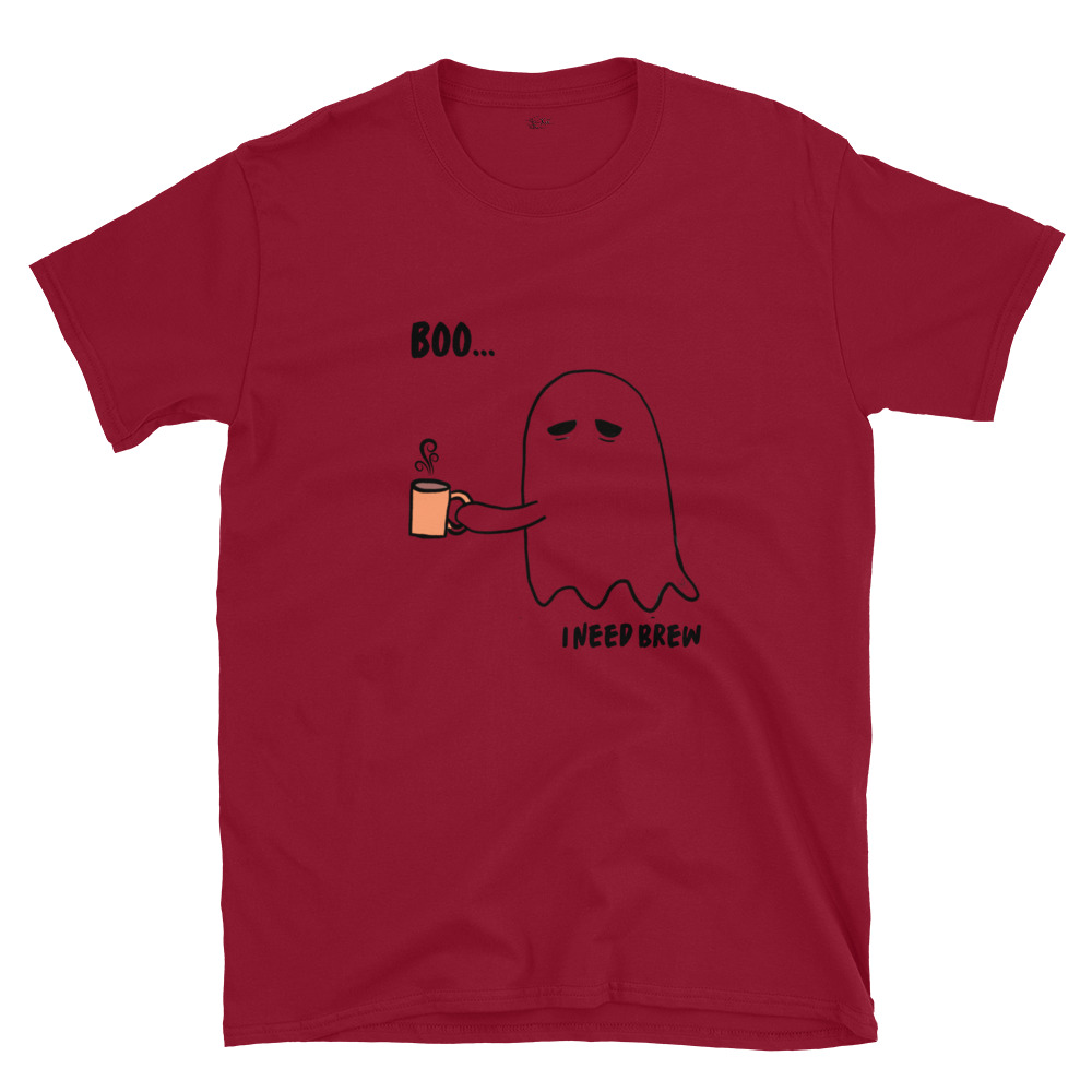 Short-Sleeve Unisex T-Shirt Boo I need Brew by Cotton Allie Designs @ Simply Sina - Image 27