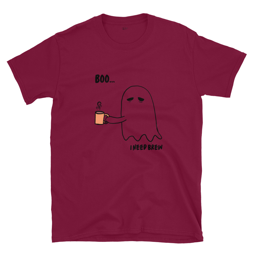 Short-Sleeve Unisex T-Shirt Boo I need Brew by Cotton Allie Designs @ Simply Sina - Image 24