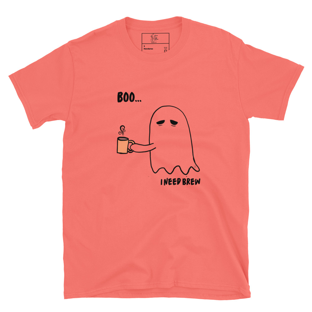 Short-Sleeve Unisex T-Shirt Boo I need Brew by Cotton Allie Designs @ Simply Sina - Image 36