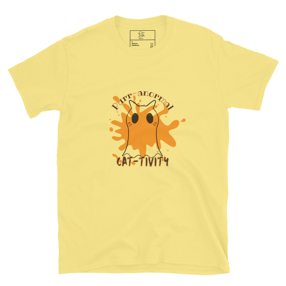 Short-Sleeve Unisex T-Shirt Purr-anormal Cat-tivity by Cotton Allie Designs @ Simply Sina - Image 32