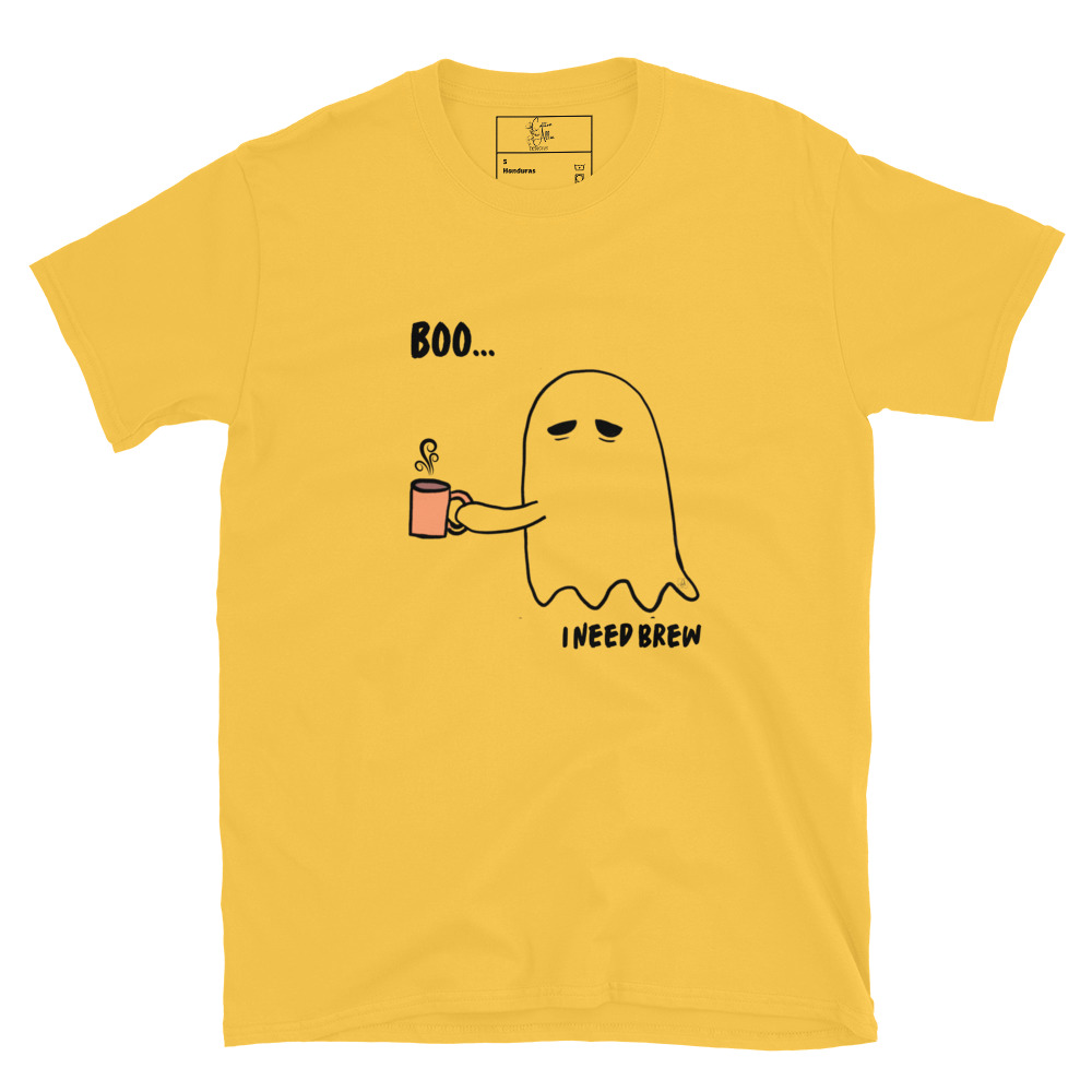 Short-Sleeve Unisex T-Shirt Boo I need Brew by Cotton Allie Designs @ Simply Sina - Image 33