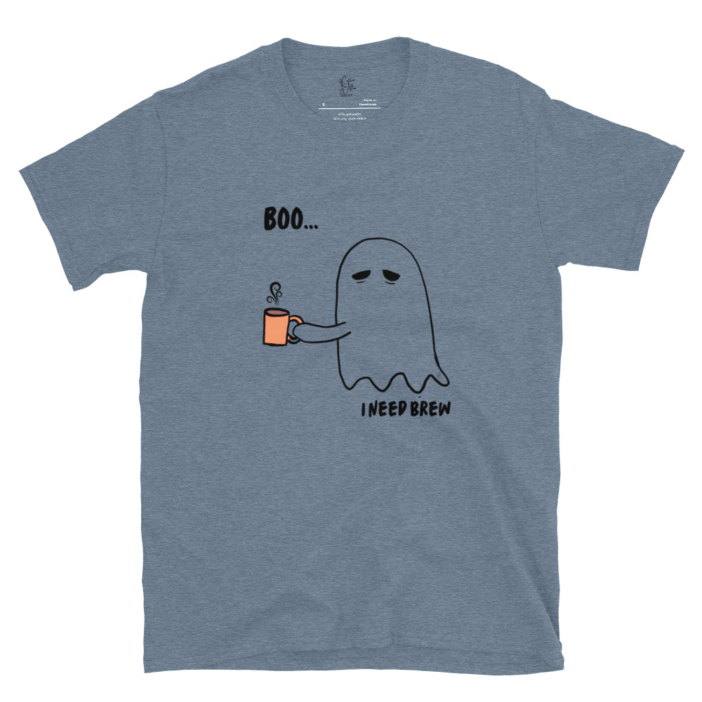 Short-Sleeve Unisex T-Shirt Boo I need Brew by Cotton Allie Designs @ Simply Sina - Image 31