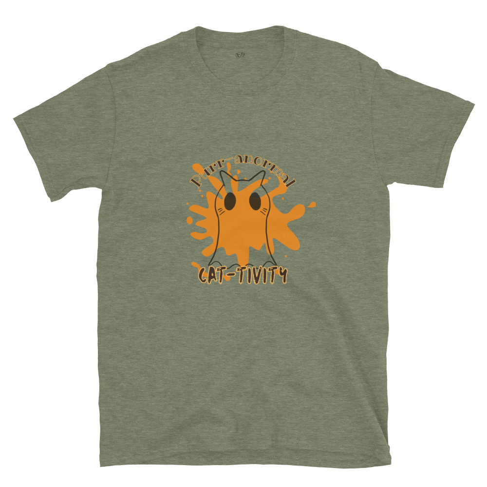 Short-Sleeve Unisex T-Shirt Purr-anormal Cat-tivity by Cotton Allie Designs @ Simply Sina - Image 11
