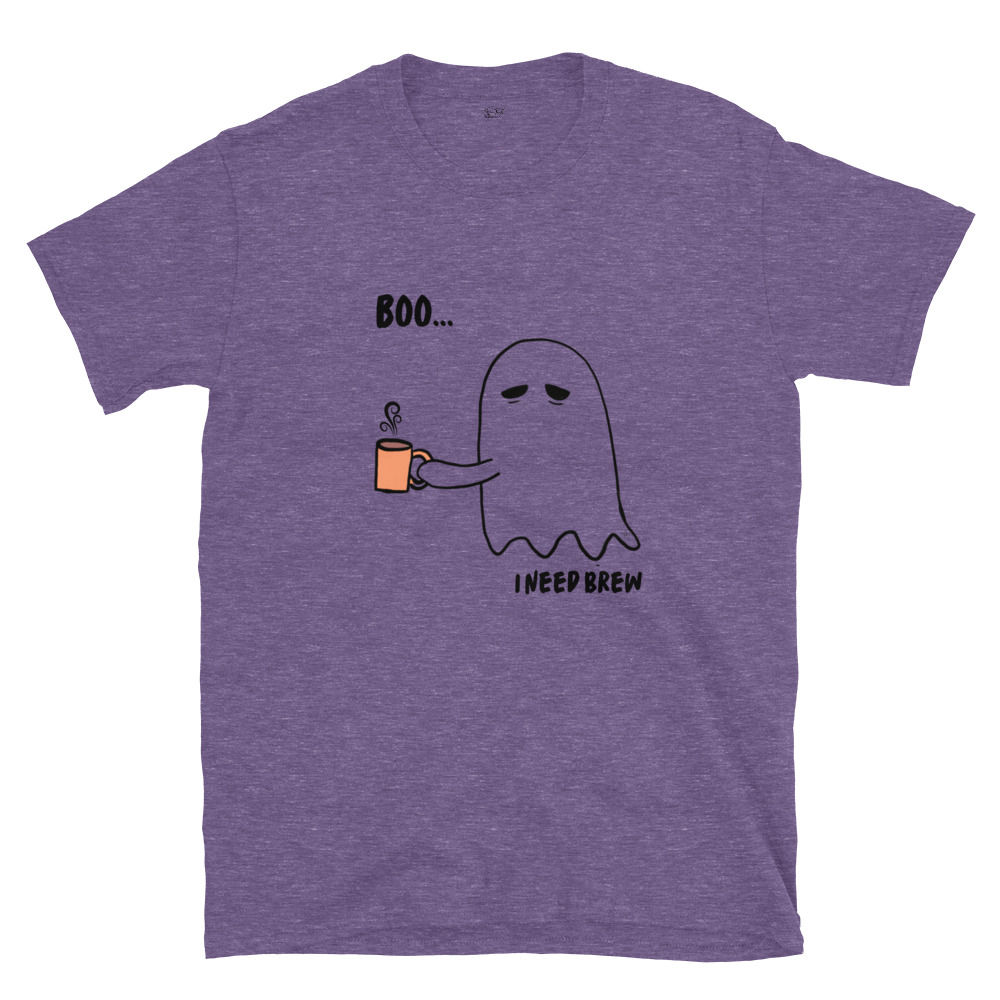 Short-Sleeve Unisex T-Shirt Boo I need Brew by Cotton Allie Designs @ Simply Sina - Image 14
