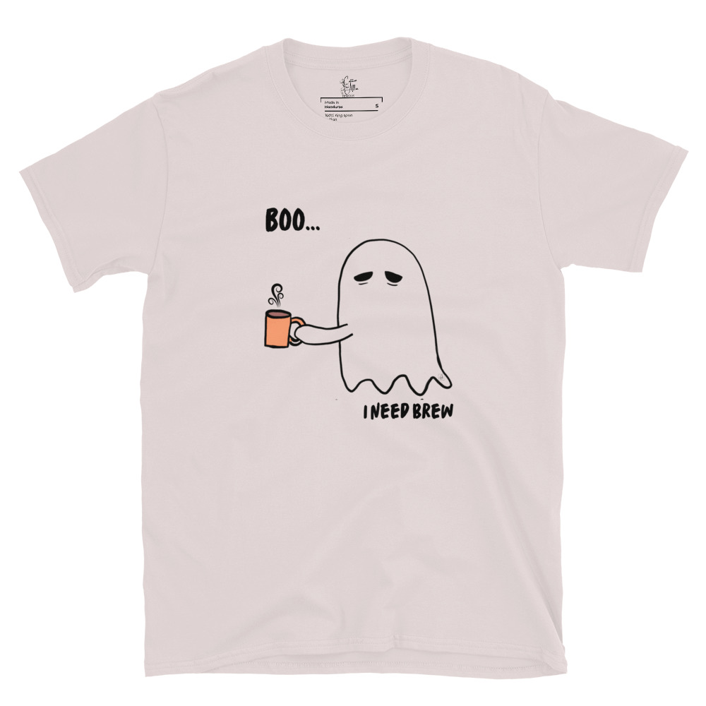 Short-Sleeve Unisex T-Shirt Boo I need Brew by Cotton Allie Designs @ Simply Sina - Image 29