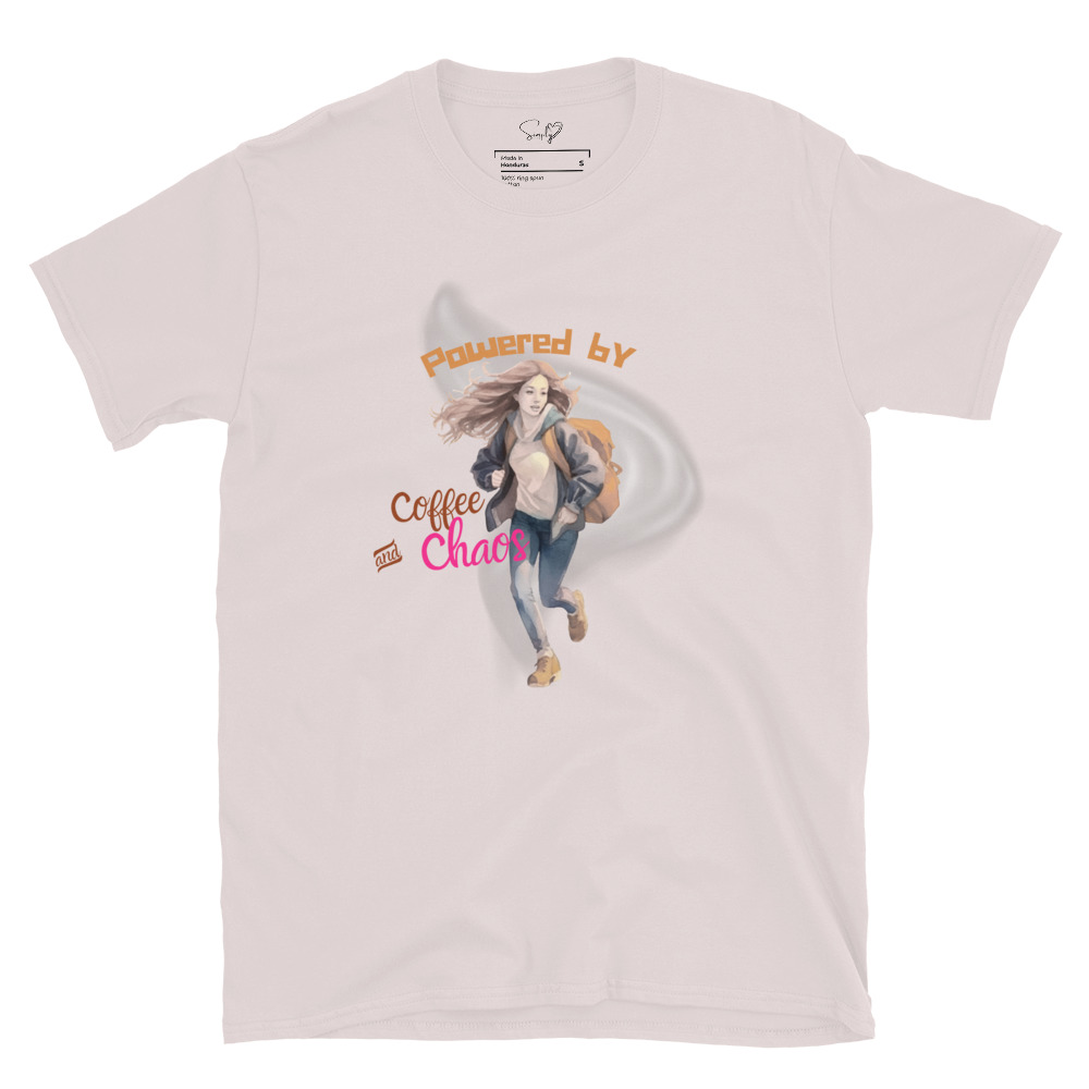 Coffee and Chaos – Short-Sleeve Unisex T-Shirt by Simply Sina - Image 34