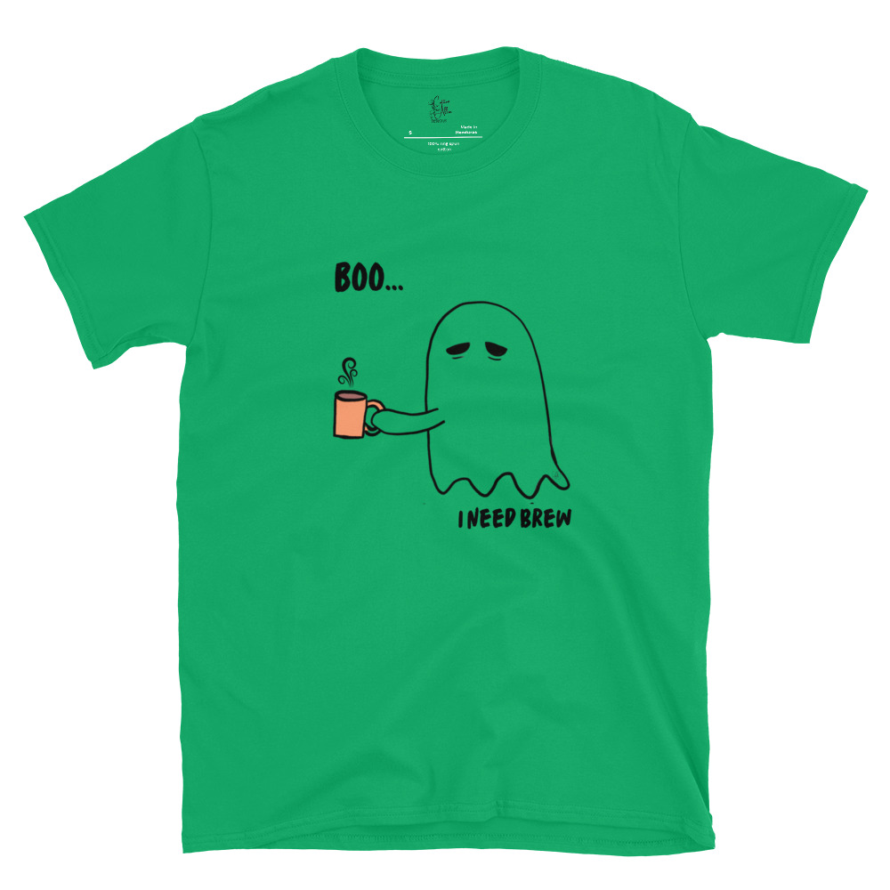 Short-Sleeve Unisex T-Shirt Boo I need Brew by Cotton Allie Designs @ Simply Sina - Image 20
