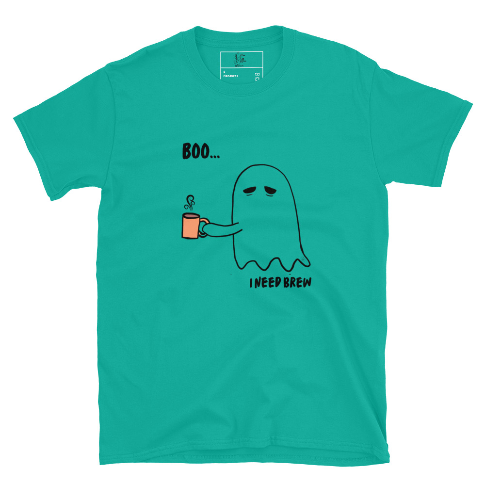 Short-Sleeve Unisex T-Shirt Boo I need Brew by Cotton Allie Designs @ Simply Sina - Image 37