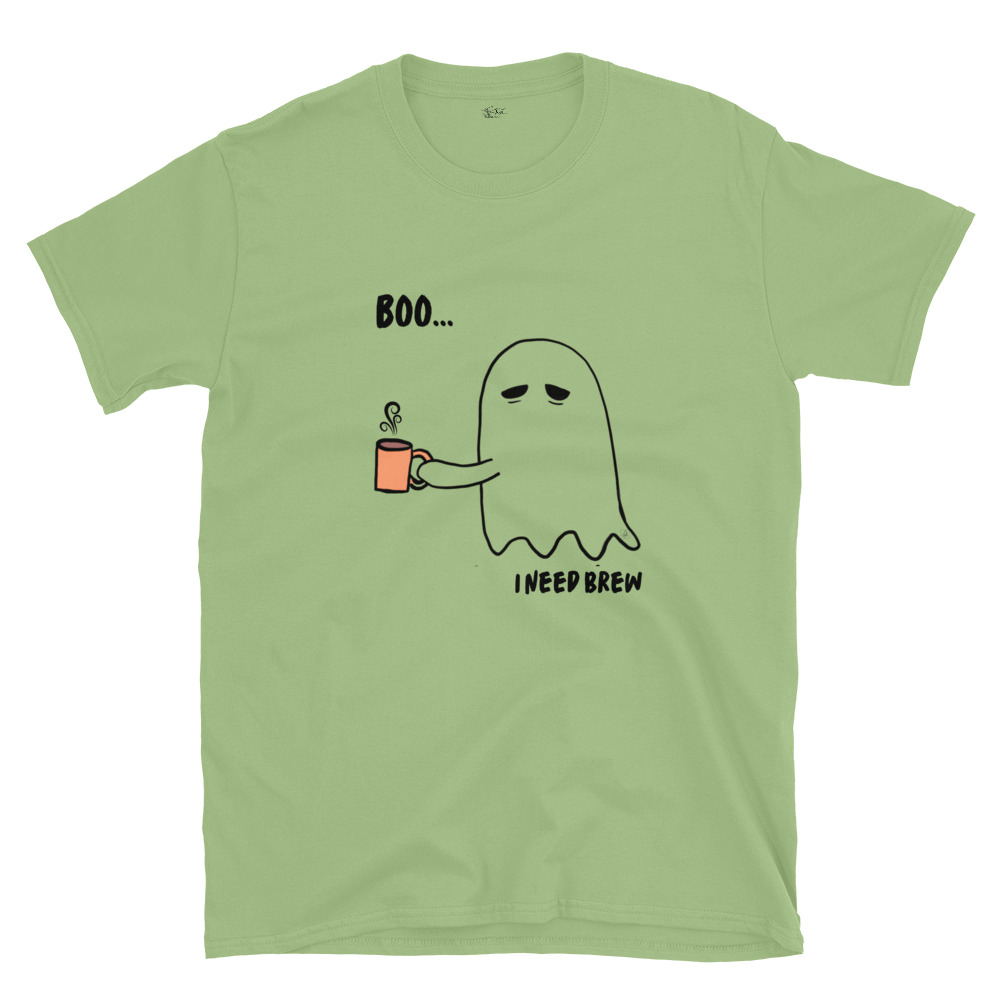 Short-Sleeve Unisex T-Shirt Boo I need Brew by Cotton Allie Designs @ Simply Sina - Image 19