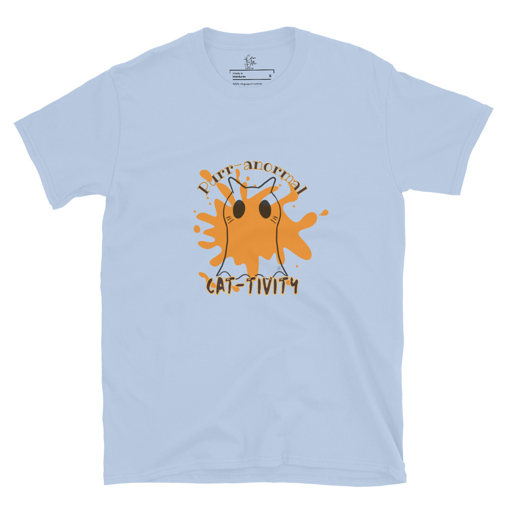Short-Sleeve Unisex T-Shirt Purr-anormal Cat-tivity by Cotton Allie Designs @ Simply Sina - Image 15