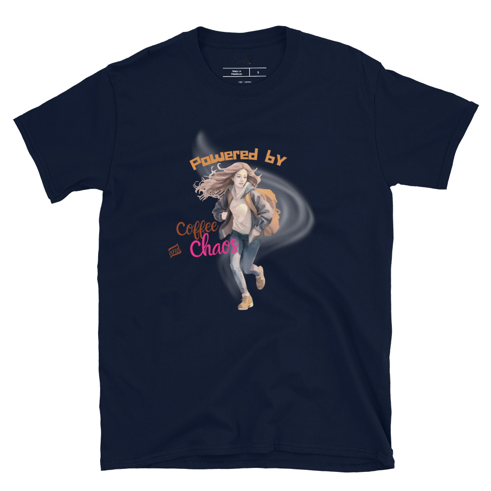 Coffee and Chaos – Short-Sleeve Unisex T-Shirt by Simply Sina - Image 3