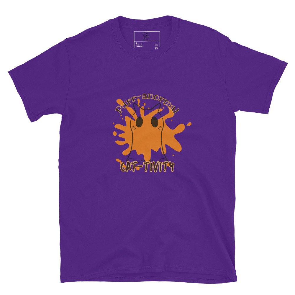 Short-Sleeve Unisex T-Shirt Purr-anormal Cat-tivity by Cotton Allie Designs @ Simply Sina - Image 17