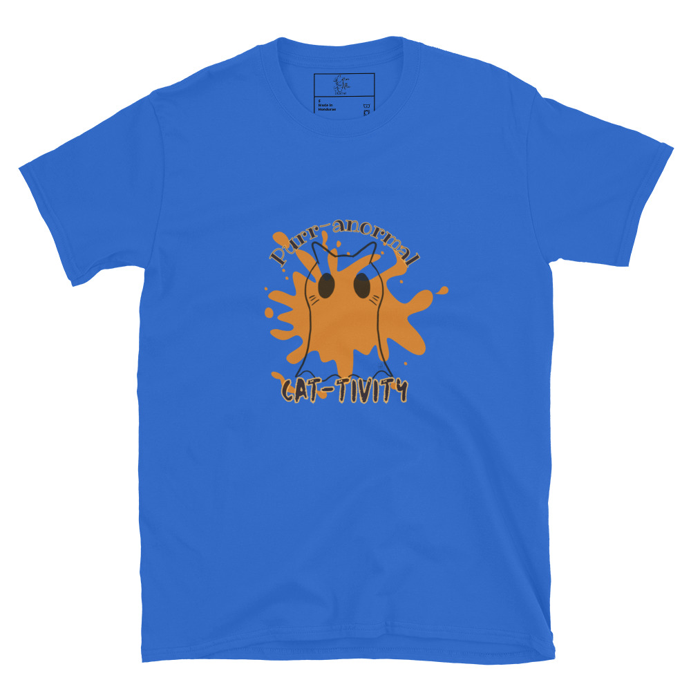 Short-Sleeve Unisex T-Shirt Purr-anormal Cat-tivity by Cotton Allie Designs @ Simply Sina - Image 7