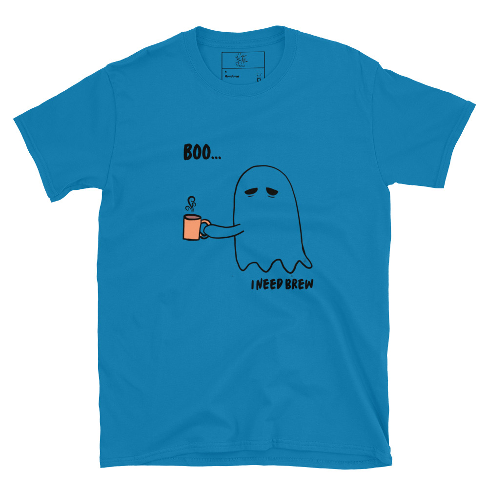 Short-Sleeve Unisex T-Shirt Boo I need Brew by Cotton Allie Designs @ Simply Sina - Image 34