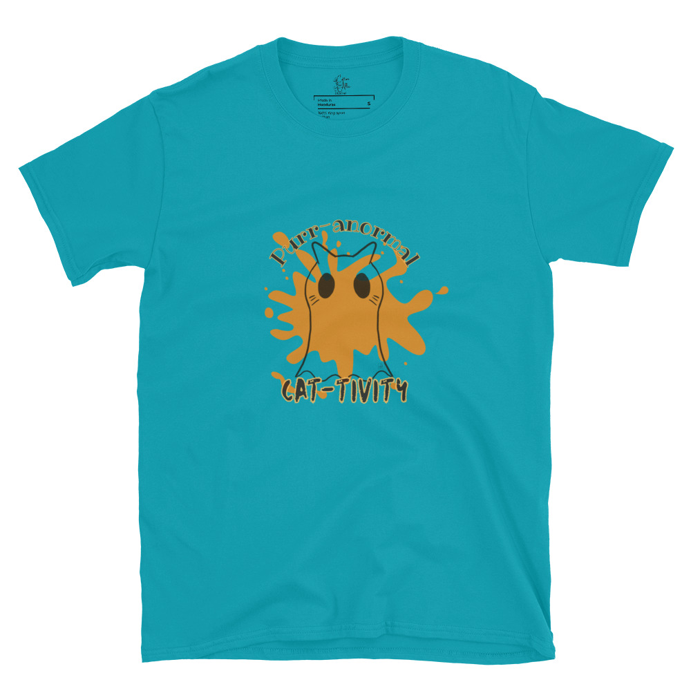 Short-Sleeve Unisex T-Shirt Purr-anormal Cat-tivity by Cotton Allie Designs @ Simply Sina - Image 30