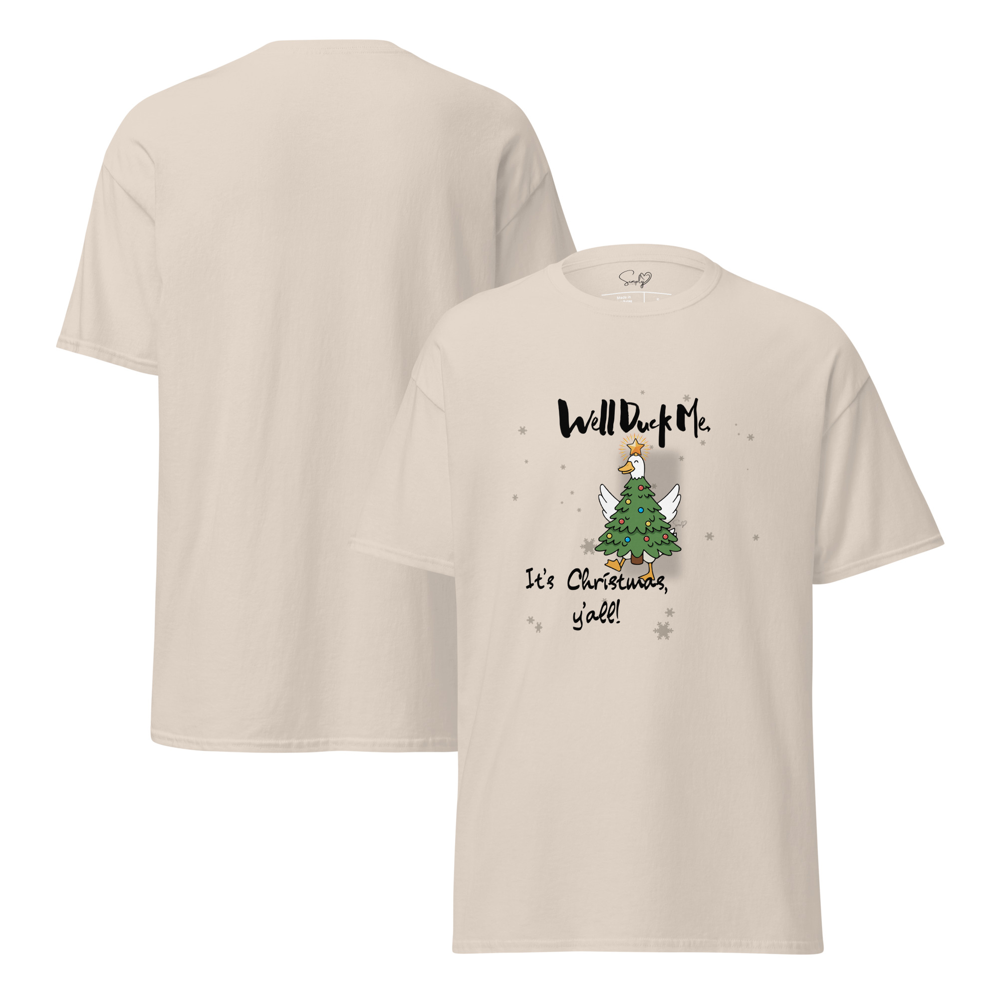 “Well Duck Me, It’s Christmas, Y’all!” by Simply Sina- Short-Sleeve Unisex T-Shirt