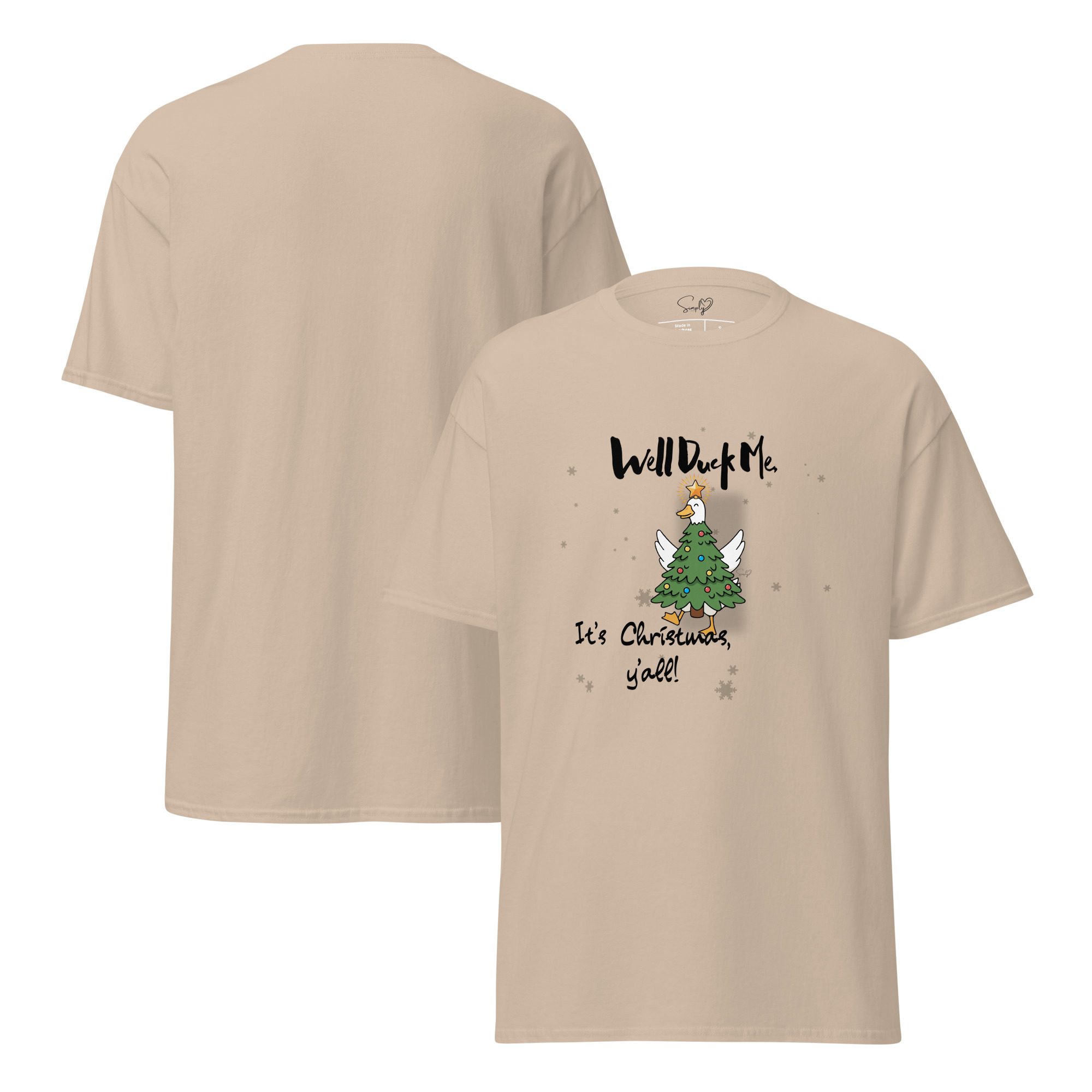 “Well Duck Me, It’s Christmas, Y’all!” by Simply Sina- Short-Sleeve Unisex T-Shirt - Image 2