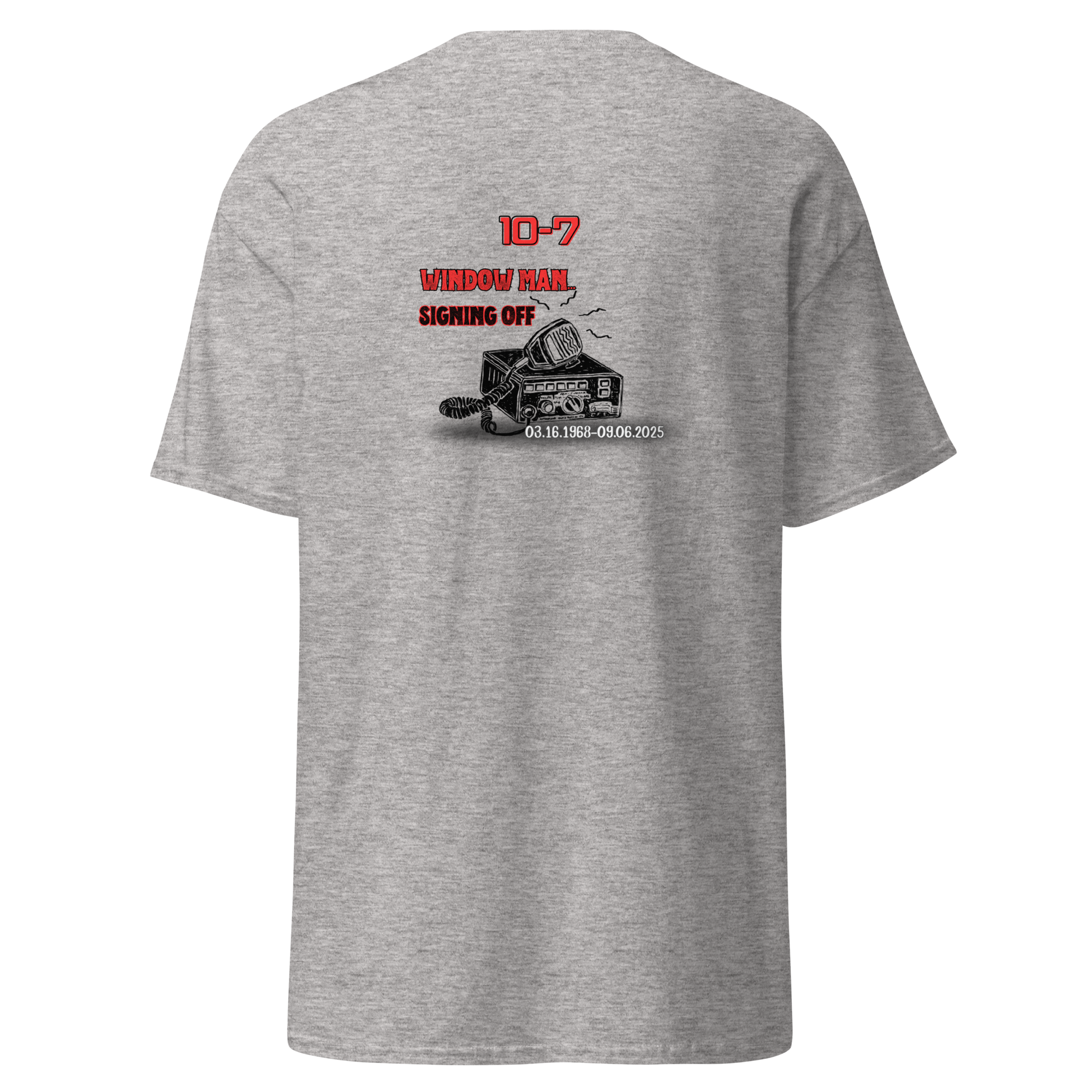 Window Man Signing Off by Simply Sina-Unisex Classic Tee - Image 3