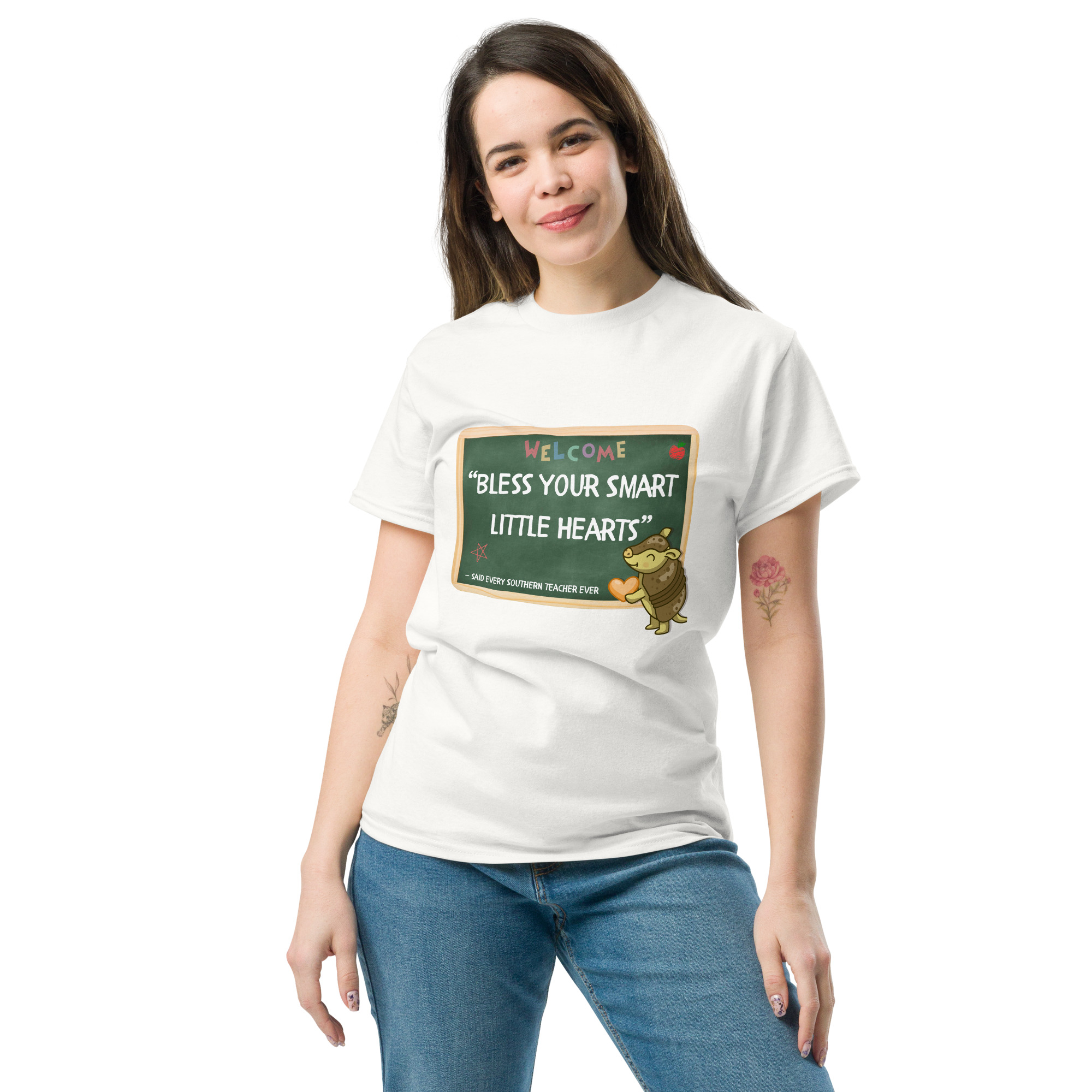 “Bless Your Smart Little Hearts” by Simply Sina Short-Sleeve Unisex classic tee - Image 2